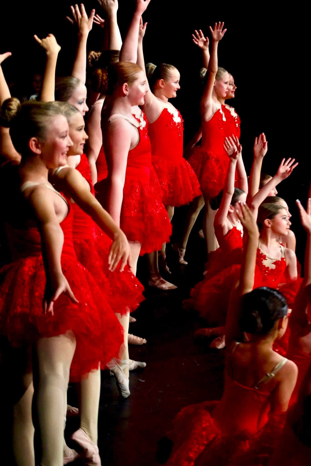 On Stage dancers in rehearsal or performance